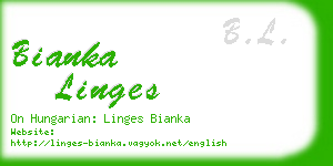 bianka linges business card